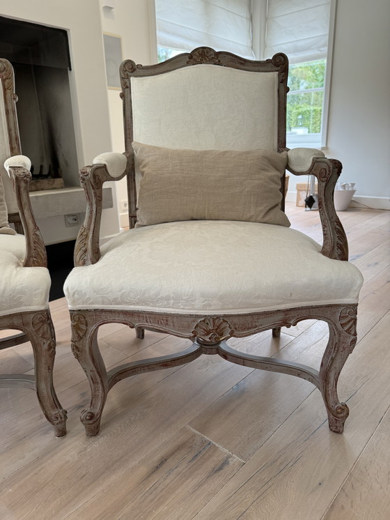 Image 1 of 2x Fauteuils modernes Louis Xvi