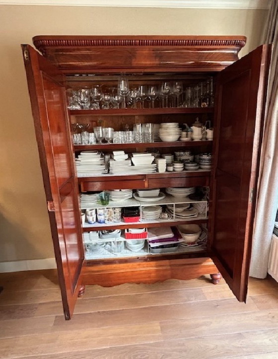 Image 1 of Antique mahogany Biedermeier maid's cupboard