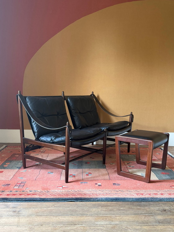 Skandinavisches Safari-Sitzsofa aus Leder, 2-Sitzer – 2 Sitzer Sofas, Leather, Scandinavian (photo 11 of 12)
