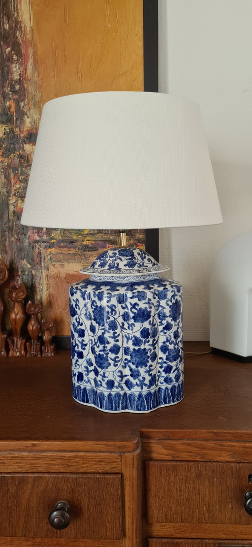 Handbemalte Teedosenlampe