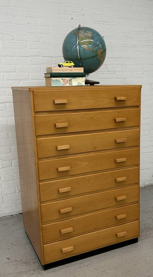 Vintage School Cupboard Paper Cabinet Drawer Cabinet