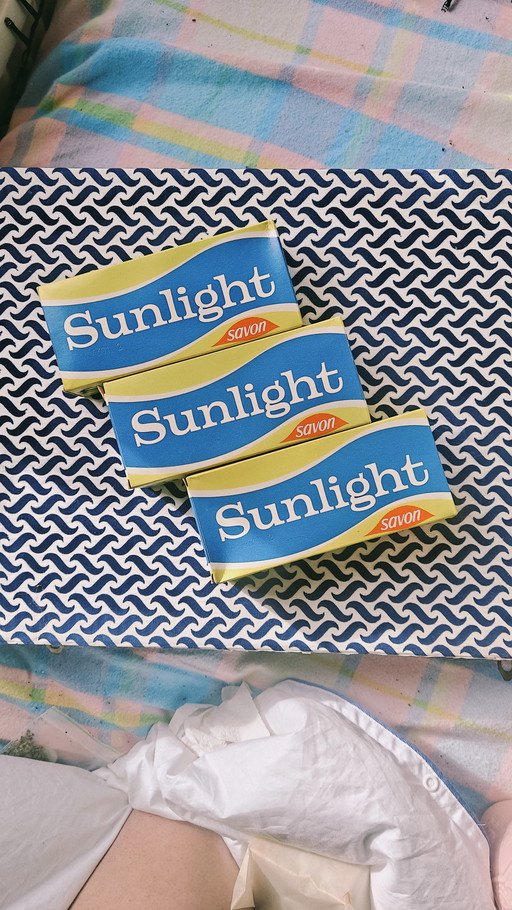 Jabón Sunlight con calidad de museo: Trío de cajas vintage intactas