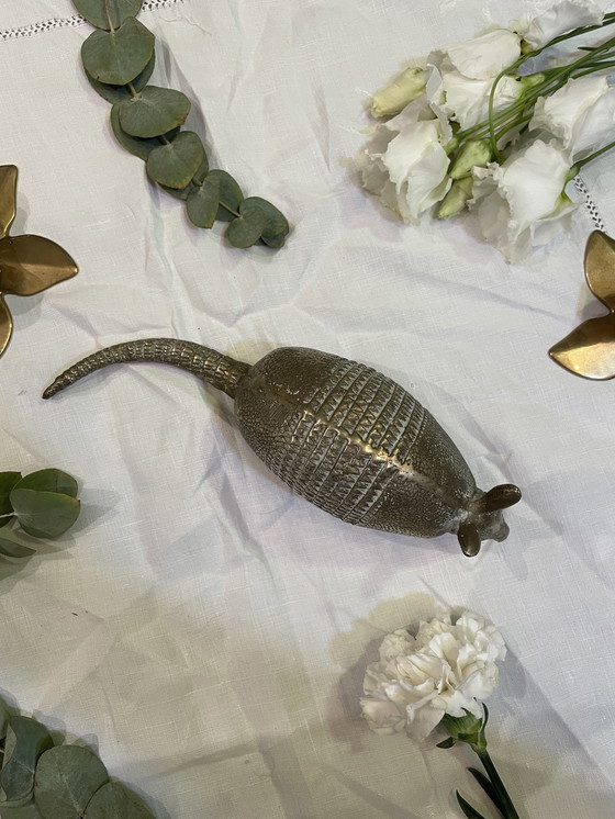 Image 1 of Bronze armadillo statuette
