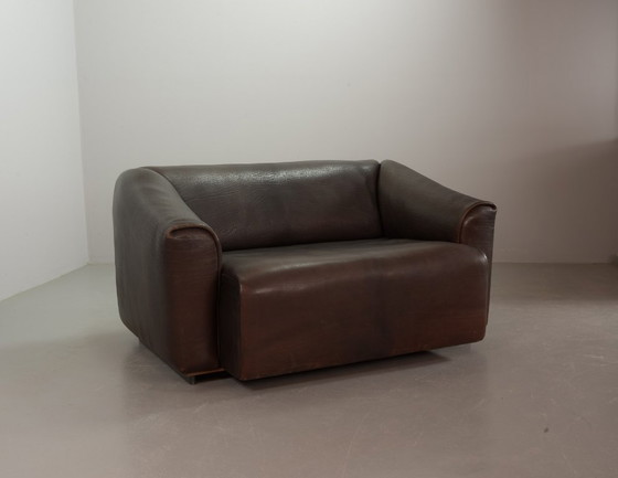 Image 1 of Canapé deux places extensible Sturdy De Sede DS47 en cuir marron. Suisse, 1970