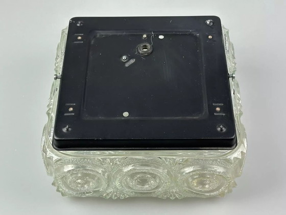 Image 1 of Lampada da soffitto anni &#39;60-&#39;70 Glashütte Limburg Germania Plafoniere in vetro e metallo