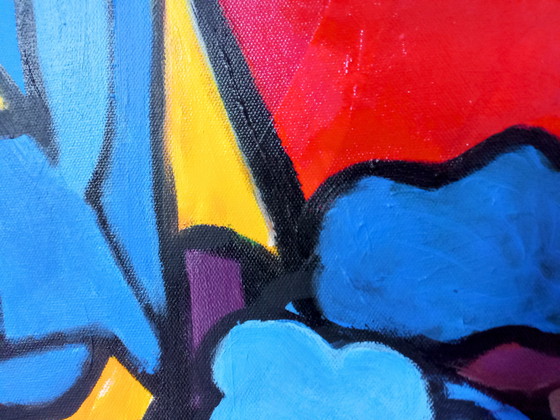 Image 1 of STRANGE LANDSCAPE 70 x 90 cm Pittura acrilica