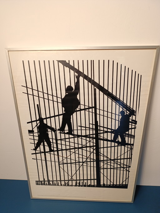 Aart Klein Betonvlechters Haringvlietdam 1988