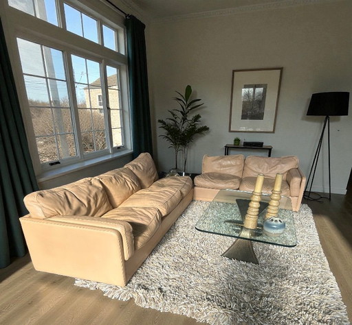 Sofa Modulable Poltrona Frau Avec Table Basse, Modèle Socrates