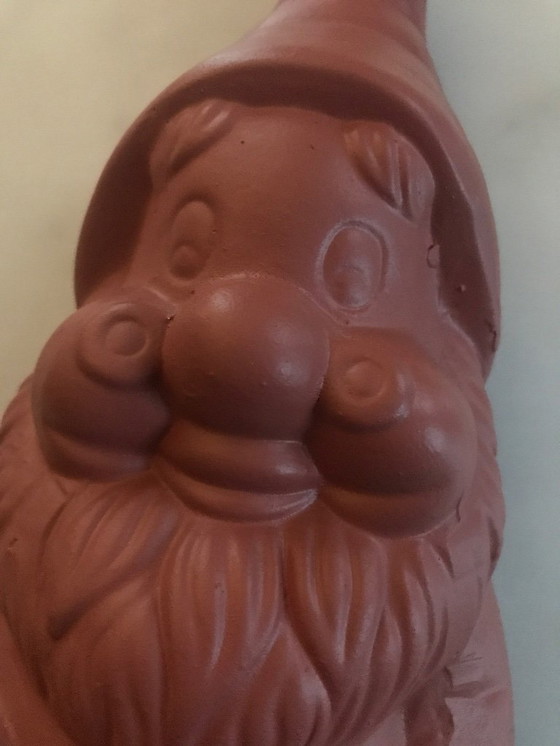 Image 1 of Gnomo de jardín de terracota, 38 cm