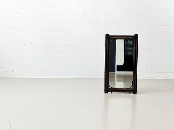 Image 1 of Mid - Century mirror made of bamboo, Italy 1950s