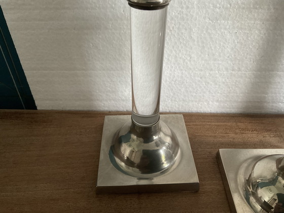 Image 1 of Set aus 3 modernistischen Kerzenleuchtern aus den 1970er Jahren