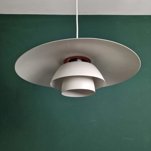 Lampe pendante vintage Louis Poulsen PH 3/4 - Blanc - Ø 40 cm - Design Poul Henningsen - Danemark