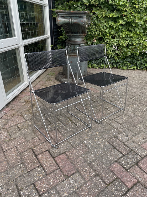 Image 1 of 2x X-line draadstoel, Nils Jorgen Haugesen