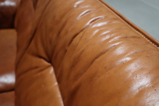 Image 1 of DS-16 Cognac leather sofa by De Sede Switzerland, 1970s