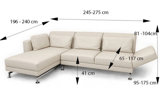 Brühl & Sippold Moule Lounge Sofa Couch White Leather Multifunctional – Modular sofas (photo 10 of 11)