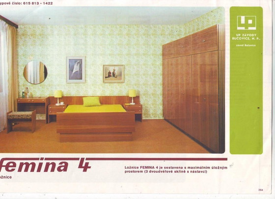 Image 1 of Ensemble de 2 tables de chevet carrées en acajou, Tchécoslovaquie, années 1970