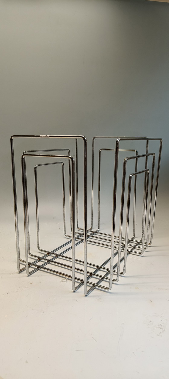 Image 1 of Atril de lectura cromado de lujo Willi Glaeser – Thomas Merlo & Partner Bandeja para LP TMP Original