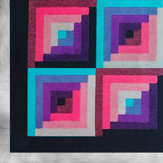 Image 1 of 1980s Gorgeous Geometric Italian Woolen Rug by Missoni for T&J Vestor