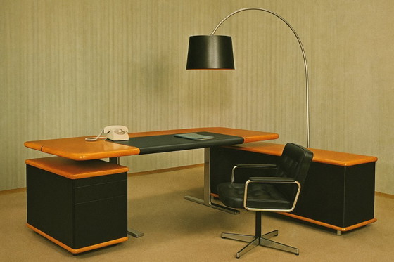Image 1 of Ensemble de bureau de Walter Knoll / Wilhelm Knoll, Allemagne, années 1970, ensemble de 3 pièces