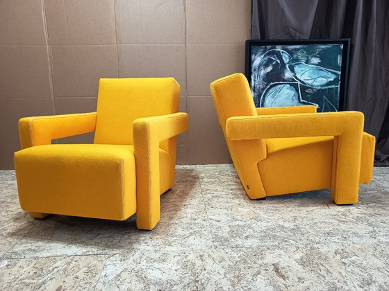 Image 1 of CASSINA 2x Poltrona 637 Utrecht 2024 (NUOVO, mai usato) in lana gialla KVDRAT € 6.600