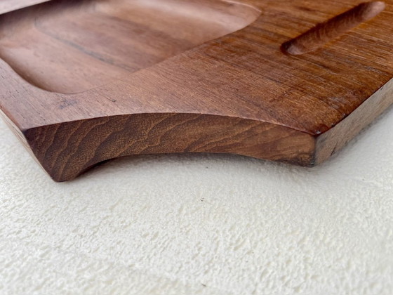 Image 1 of Bandeja para servir de teca, mediados de siglo, década de 1960