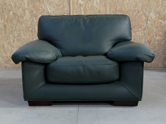 Image 1 of Poltrona in pelle verde Roche Bobois