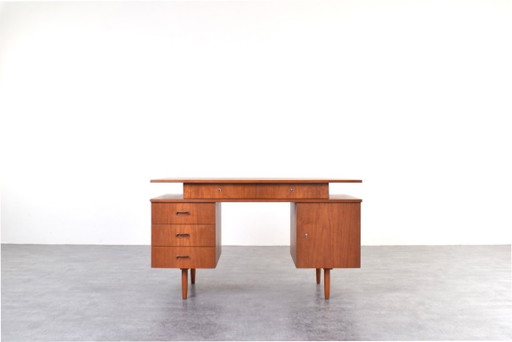 Escritorio de teca de mediados de siglo, década de 1960. – bureau, Wood