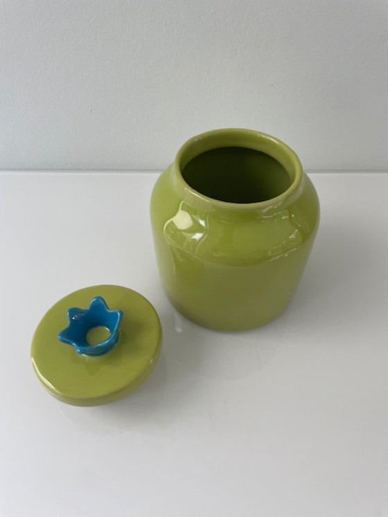 Image 1 of Vintage IKEA design classic voorraadpot in fris limegroen