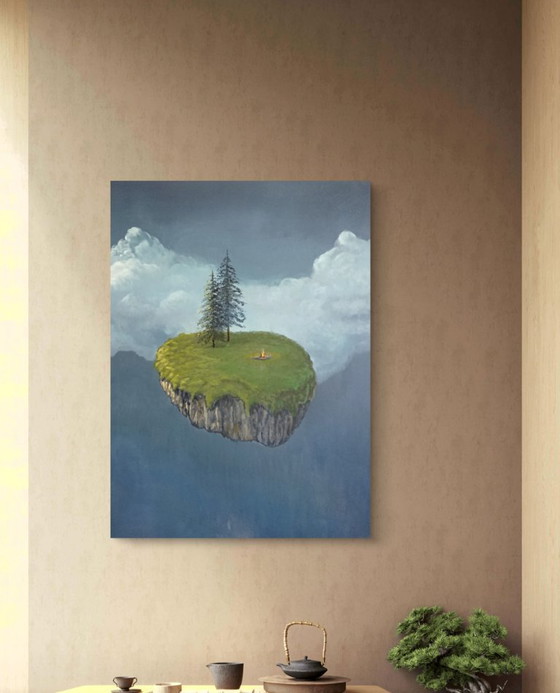 Image 1 of "The Quiet Fire" - oil painting 100 x 70 cm