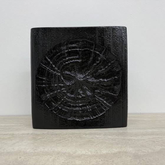 Image 1 of Rare Rosenthal Martin Freyer black ceramic vase , 1960’s