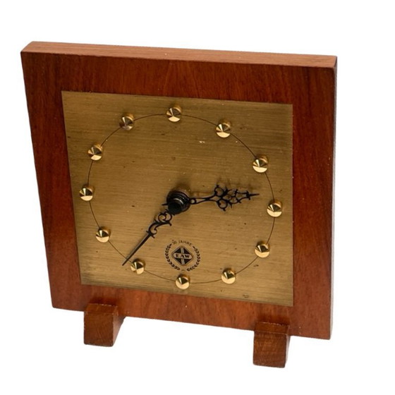 Image 1 of Vintage EAW table clock – anniversary model, Germany, 1960s.