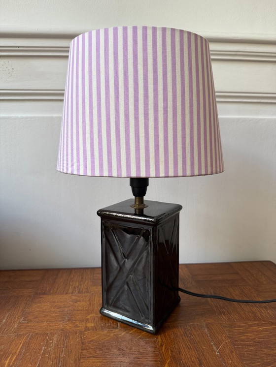 Image 1 of Designer lamp with black ceramic base