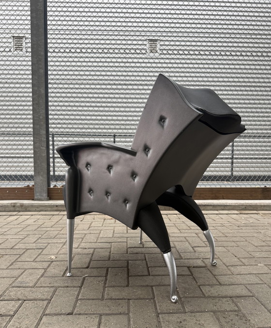 Image 1 of 2x poltrone lounge Bořek Šípek Maletak per Maletti, anni '90