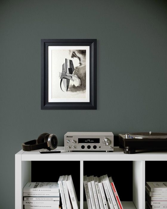 Eugène Eechaut (1928-2019) - inktcompositie, 1973, ingelijst – Schilderijen & Tekeningen, Mdf, Papier (photo 3 of 15)