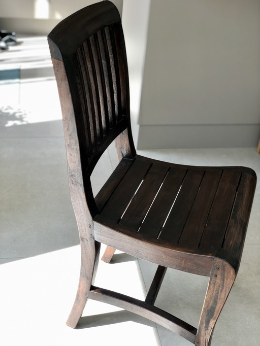 4 x Solid Wood Teak Chair