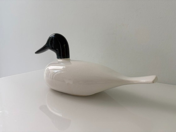 Image 1 of Vintage Scandinavian ceramic duck – stylized design – 32 cm