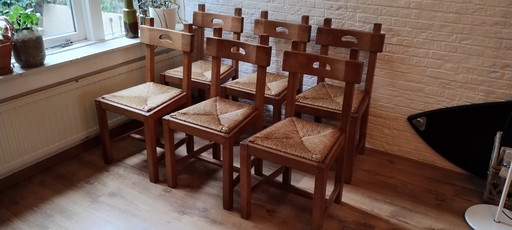 Chaises de salle à manger vintage brutaliste