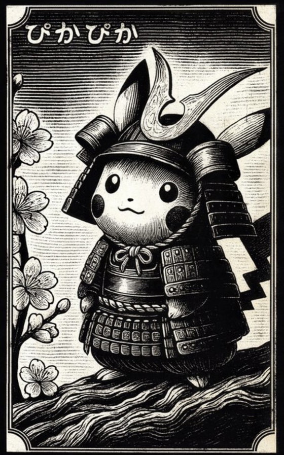 Image 1 of Kunstwerk Pikachu (Pokemon) Sakura