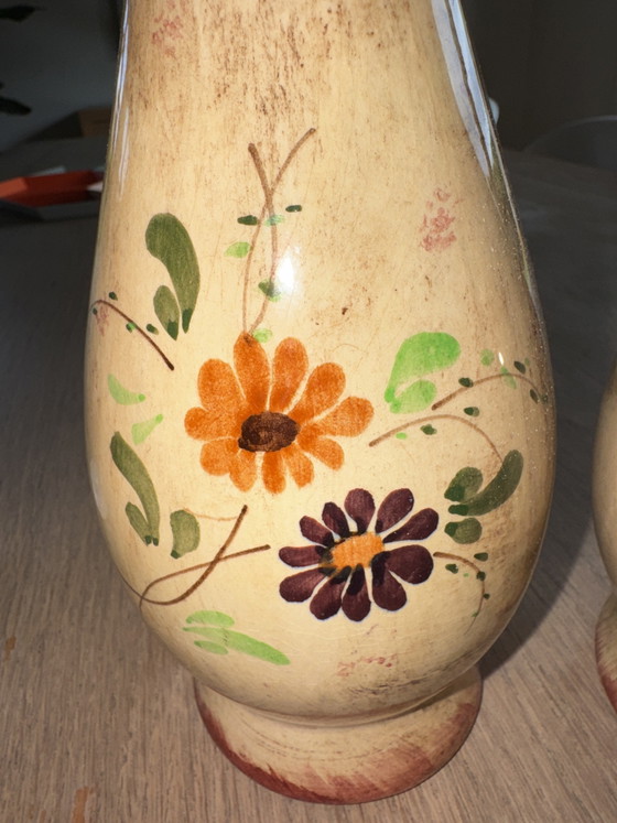 Image 1 of 2 vases from Faïencerie de Jemappes