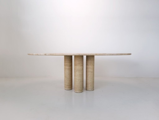 Mario Bellini – Il Colonnato – Italiaanse travertin eettafel, ca. 1980