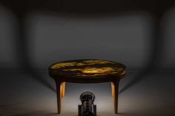 Image 1 of Mesa de centro de mediados de siglo en ónix de Ilse Mobel, años 60