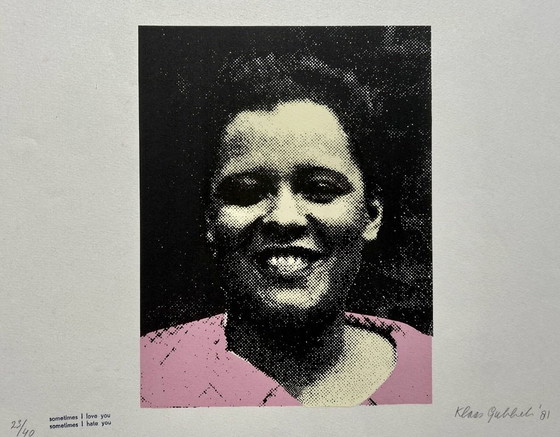 Image 1 of Sérigraphie Klaas Gubbels - Icône du Jazz Billie Holiday