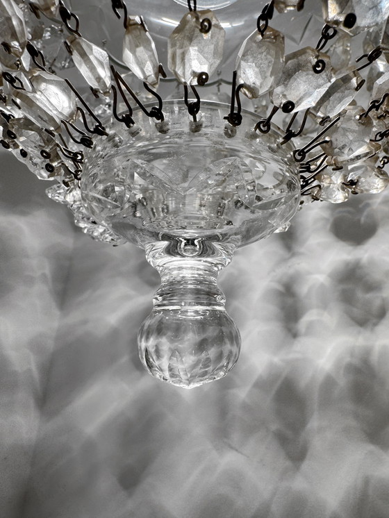 Image 1 of 1950s crystal hot air balloon ceiling light