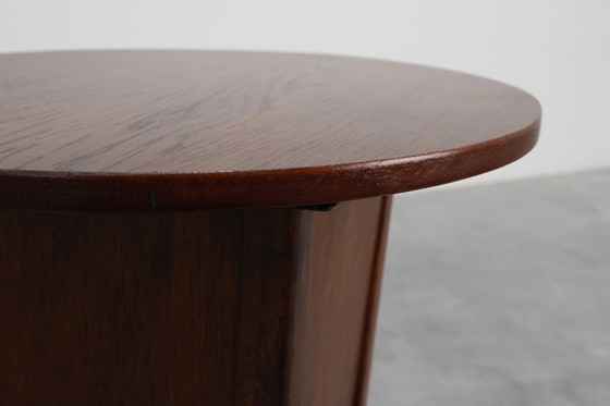 Image 1 of Mesa auxiliar redonda Art Déco de roble, Francia, años 30