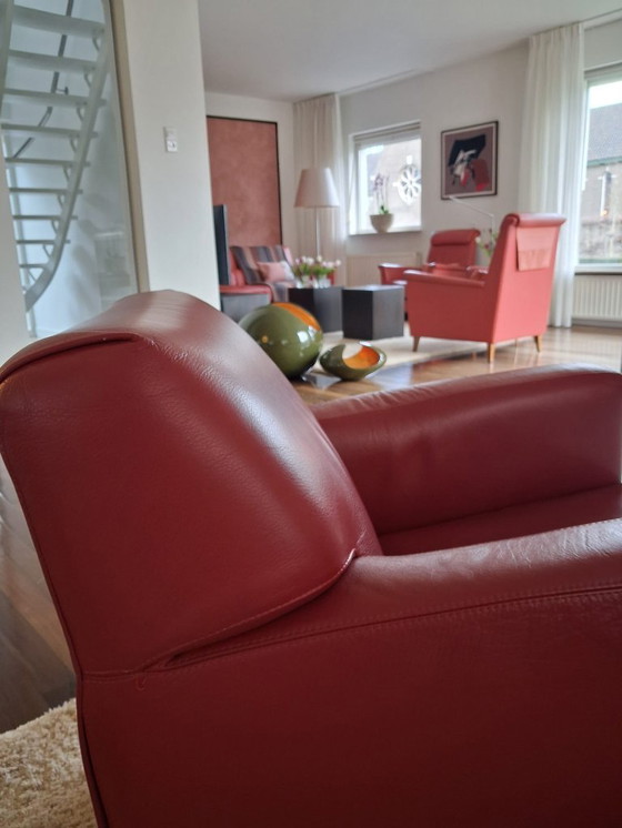 Image 1 of 2× Arketipo design fauteuil – Italiaans – leder