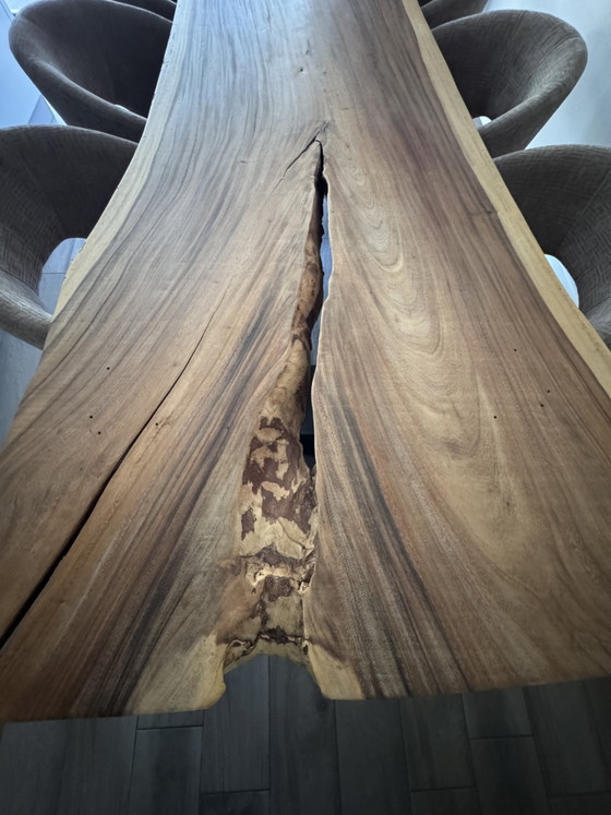 Unique 3-meter live edge table with a natural matte finish – Dining tables, Metal, Wood (photo 4 of 9)