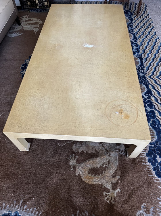 Image 1 of Tavolino da caffè in stile Ming con finitura laccata craquelé - Loo Paris (circa 1970)