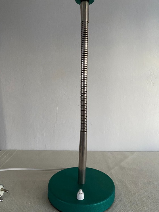 Vintage Mid-Century Modern Adjustable Gooseneck Desk Lamp – Emerald Green, 1960s – Table lamps, Metal (photo 12 of 14)