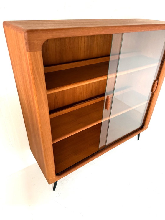 Vitrine vintage illuminée en teck, Dyrlund ‘80, Bois, Verre, Marron (photo 4 sur 15)
