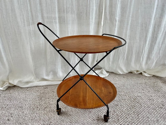 Mid Century Teak Bar Cart or Coffee Table by ISA, S. P. Bergamo, Italy, Danish Design – ISA, Bergamo (photo 2 of 13)